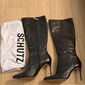 SCHUTZ Black Heeled Boots